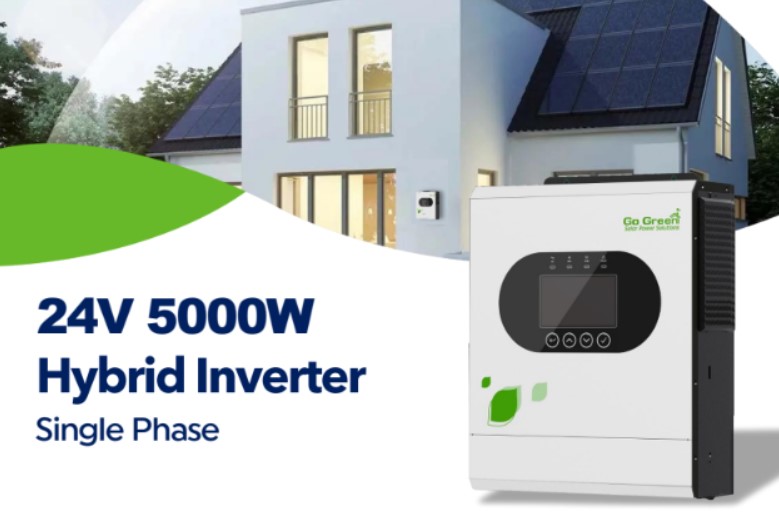 24V 5000W Hybrid Inverter Single Phase – Pure Sine Wave MPPT Solar Charger with UPS Function for Off‑Grid Home Backup and Commercial Power Systems